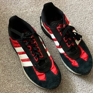 adidas Men’s Red, Black & White Retro Sneakers